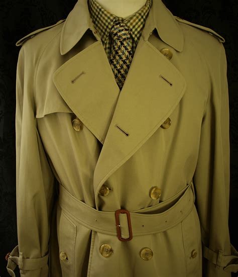 prince of wales mens burberry coat|vintage burberry Prince of Wales tweed Trench Coat VIRGIN .